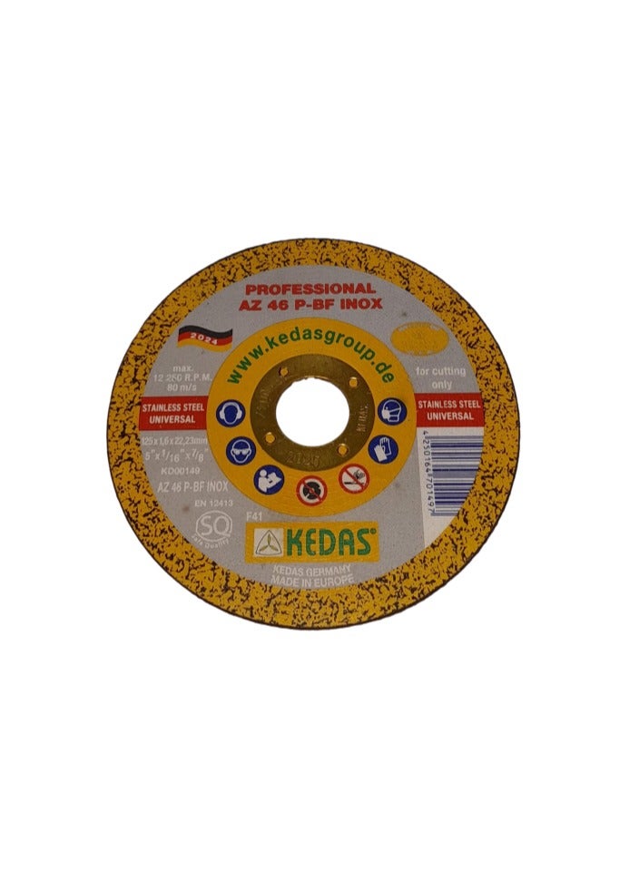 حجر قطع انوكس استانلس 5 بوصة بسكوتة من كيداس 4 قطع - Image 2