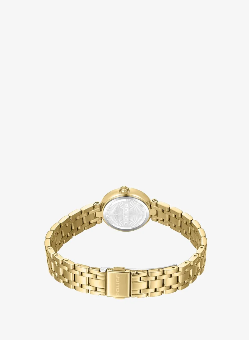 Police Yellow Gold Women's Denali 36mm Women's Watch with Silver Dial & 316L Stainless Steel 5-Link Bracelet for Women | Best Price UAE