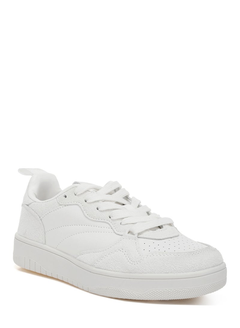London Rag Faux Leather Casual Sneakers in White  - Image 2