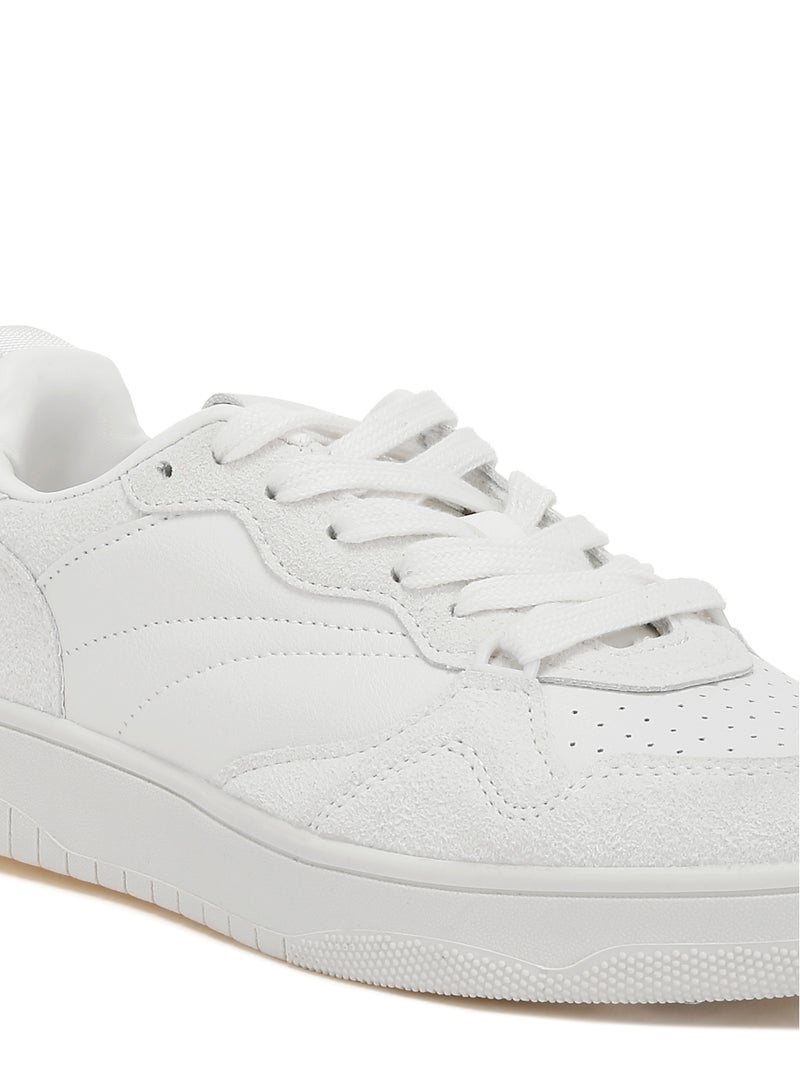 London Rag Faux Leather Casual Sneakers in White  - Image 5