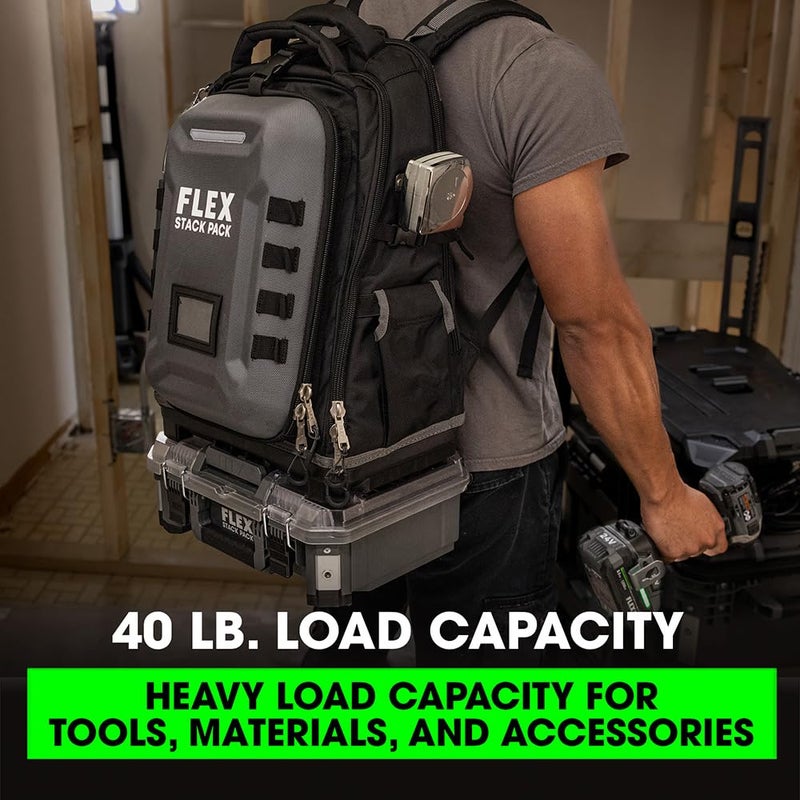 FLEX STACK PACK Storage System 16-inch Jobsite Backpack - FS1204 - Image 3