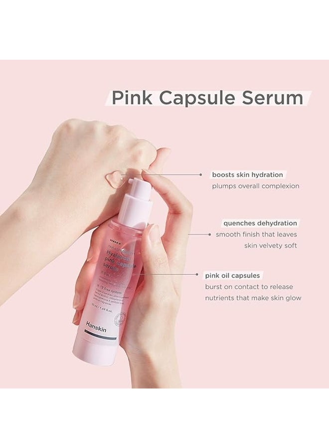 Hanskin Real Complexion Hyaluron Pink Capsule Serum, 5 In 1, Moisturizing & Illuminating - Image 4