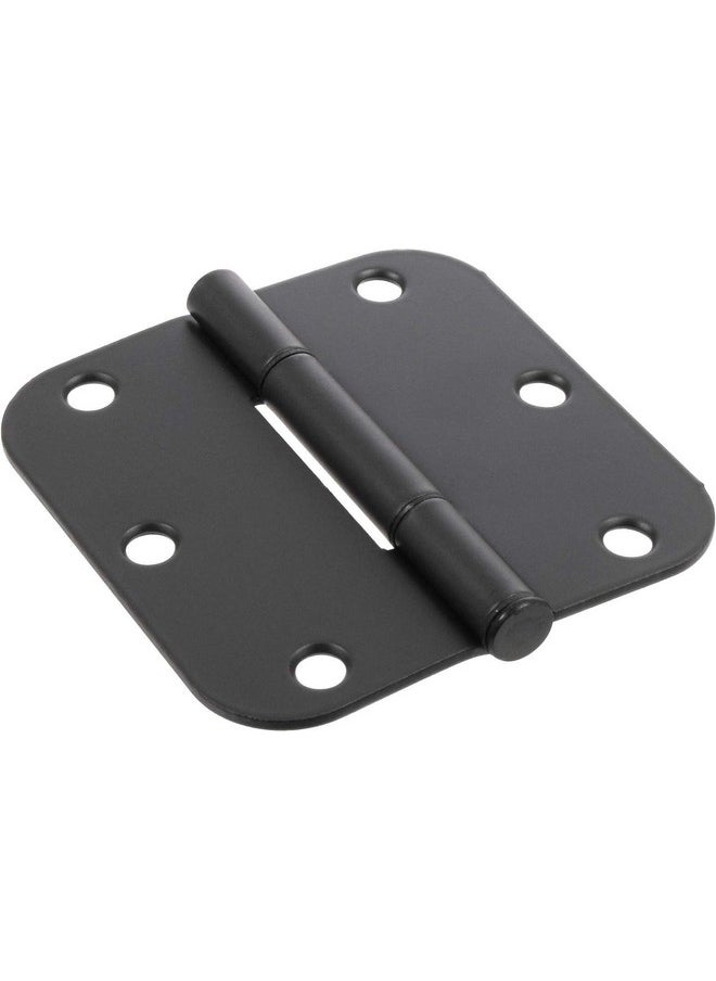 Hillman Hardware Essentials 854322 Round Corner Squeak-Proof Door Hinges, 3-1/2 inch, 3-1/2", Oil-Rubbed Bronze, 3 Pieces  - Image 1