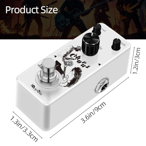 IOppWin Pure Analog Chorus Guitar Pedal - Warm, Clear Chorus Tone with Spacey Vibe, True Bypass, Mini Metal Enclosure (DC 9V, 9mA) - Image 2