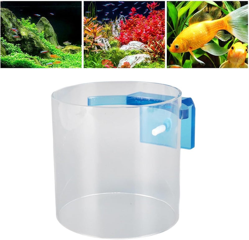 Zerodis Acrylic Fish Feeding Ring,Clear Design Fish Food Feeder Circle for Fish Aquariums Reduces Waste (L) - Image 5