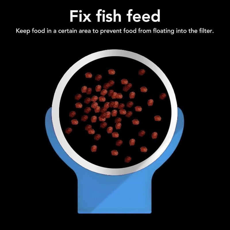 Zerodis Acrylic Fish Feeding Ring,Clear Design Fish Food Feeder Circle for Fish Aquariums Reduces Waste (L) - Image 4