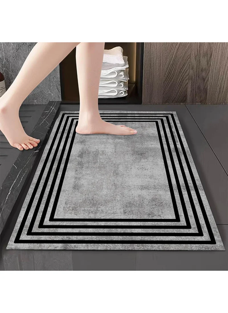 Faiend Washable Digital Printed Bathroom Mat Anti-Slip Base Toilet Seat Mat