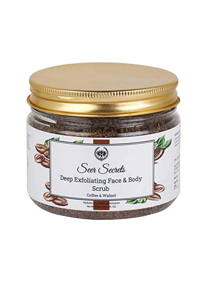 Seer Secrets 100% Natural Coffee & Walnut Face & Body Scrub| Dead Skin Cells Removal|Sun Tan Removal|Deep Exfoliating Face & Body|Active Nourishing |Suitable For Men & Women| Pack Of 200Gm - Image 1