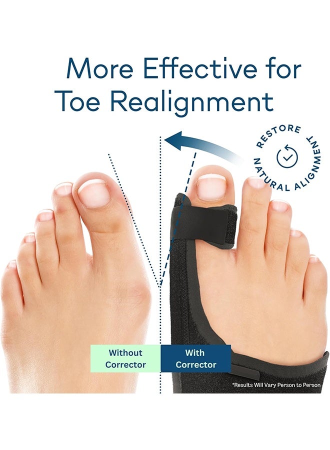 2-Pack Bunion Corrector for Women & Men, Orthopedic Bunion Splint for Hallux Valgus Pain Relief, Big Toe Separator, Adjustable Day/Night Support, Comfortable Hammer Toe Straightener - Image 2