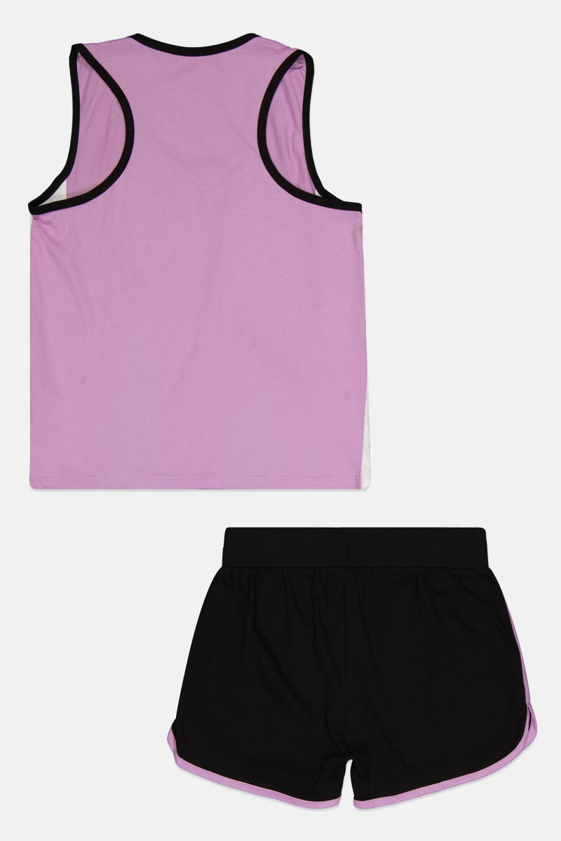 Guru 99 Kids Girl 2 Pieces Graphic Print Top And Bottom Set, Multicolor - Image 2