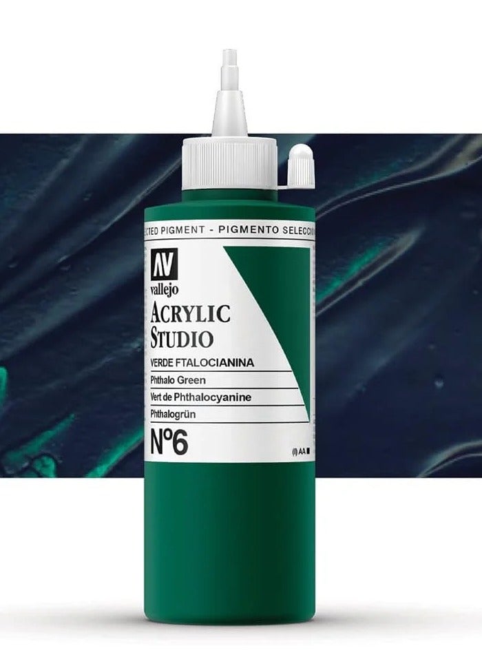 فاليجو أكريليك ستوديو فثالو جرين 200 مل – طلاء أكريليك فني أخضر مكثف - (22006) - Image 1