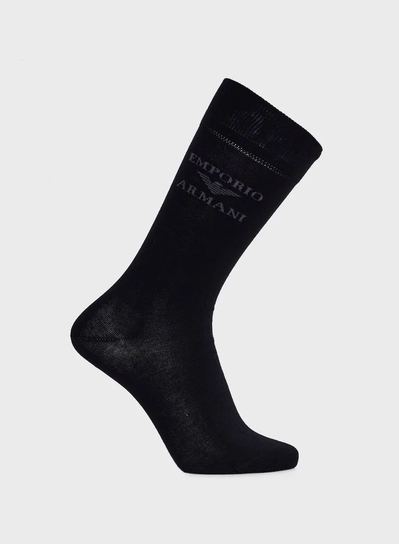 EMPORIO ARMANI 3 Pack Logo Ankle Socks