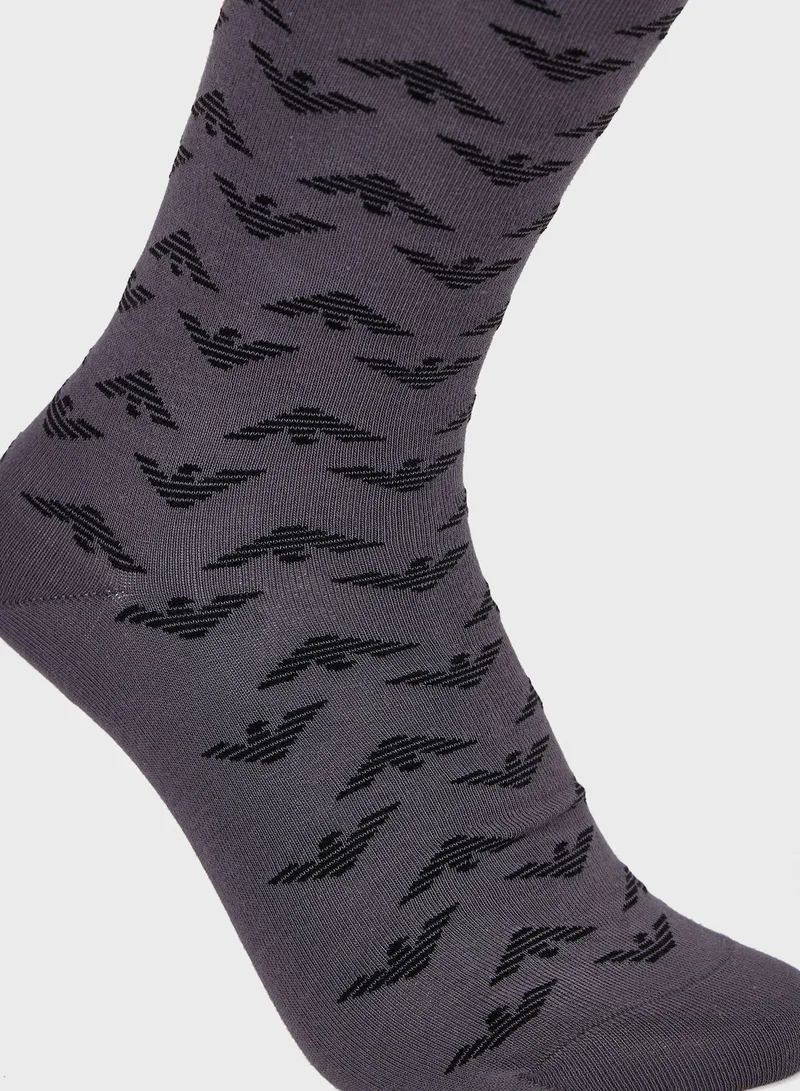 EMPORIO ARMANI 3 Pack Logo Ankle Socks