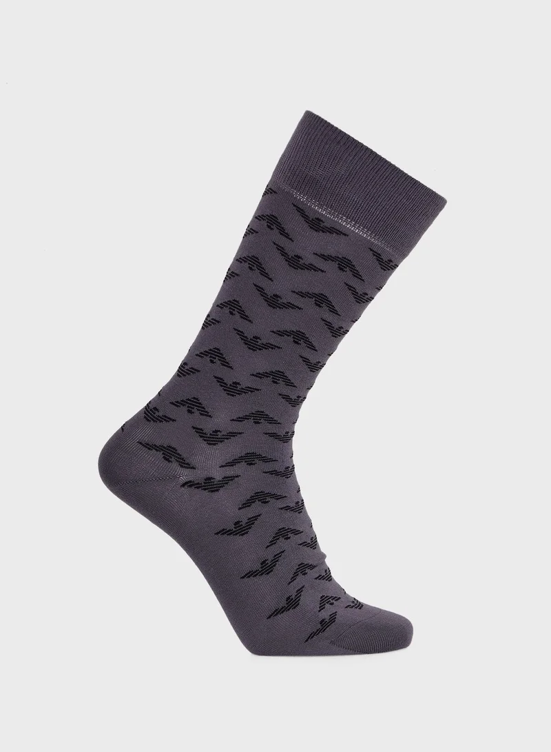 EMPORIO ARMANI 3 Pack Logo Ankle Socks