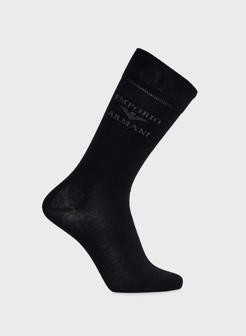 EMPORIO ARMANI 3 Pack Logo Ankle Socks