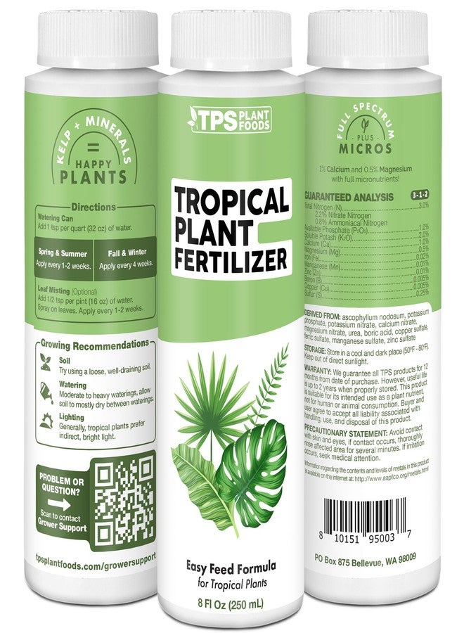 TPS NUTRIENTS Tropical Plant Fertilizer for All Tropical Indoor and Outdoor Plants, Liquid Plant Food 8 oz (250mL) - Image 5