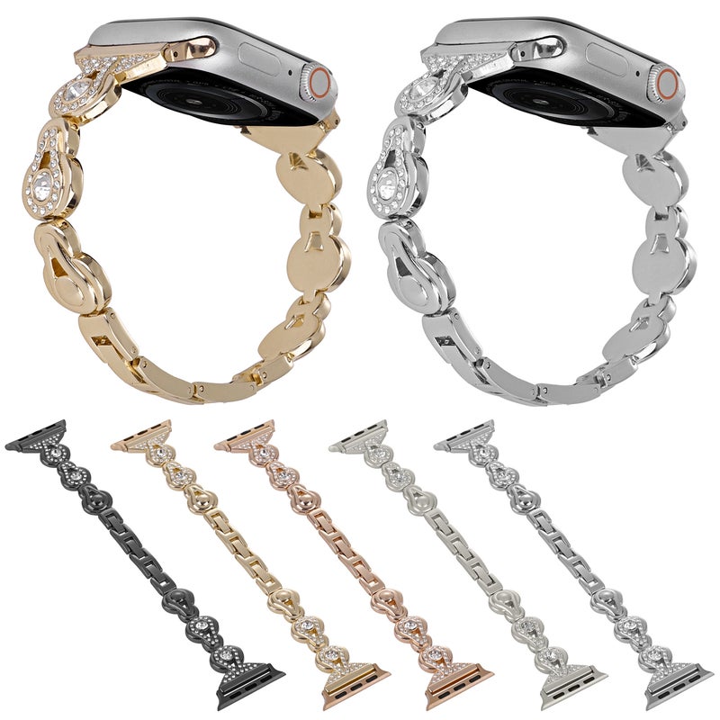 erorex For Apple Watch Ultra 2 49Mm Gourd Diamond Metal Watch Band(Silver) - Image 4