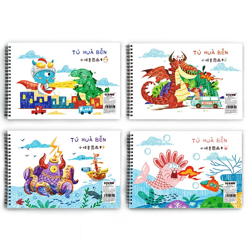 A4 Drawing Children'S Kindergarten Art Book Primary School Students Marker Pen Painting Boys And Girls Blank Picture Book - Image 5