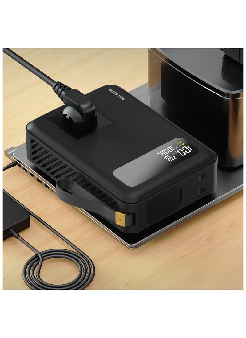 GREEN LION - Power Vault 270W 30000mAh Power Bank / PD 100W Fast Charging / Built in Cooling Fan / LED Digital Display / 150W AC Out / 120W DC Out / Built in AC Socket / x1 USB-A & x2 Type-C - Black - Image 1