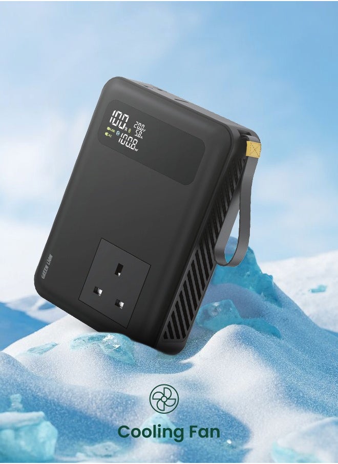GREEN LION - Power Vault 270W 30000mAh Power Bank / PD 100W Fast Charging / Built in Cooling Fan / LED Digital Display / 150W AC Out / 120W DC Out / Built in AC Socket / x1 USB-A & x2 Type-C - Black - Image 1