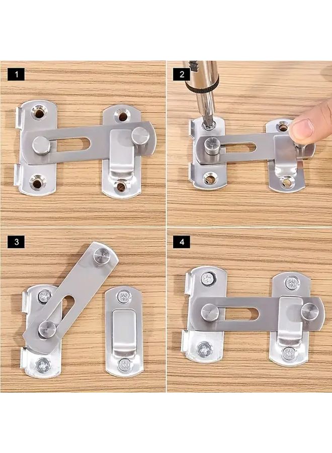 Heavy Duty Stainless Steel Locking Bolt Silvery Industrial Grade Door Lock Easy Install - Image 5