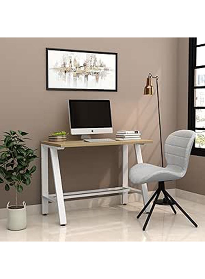 RIGID Steel Workstation Desk with Wooden Top Grey 75x100x50cm  - Image 1