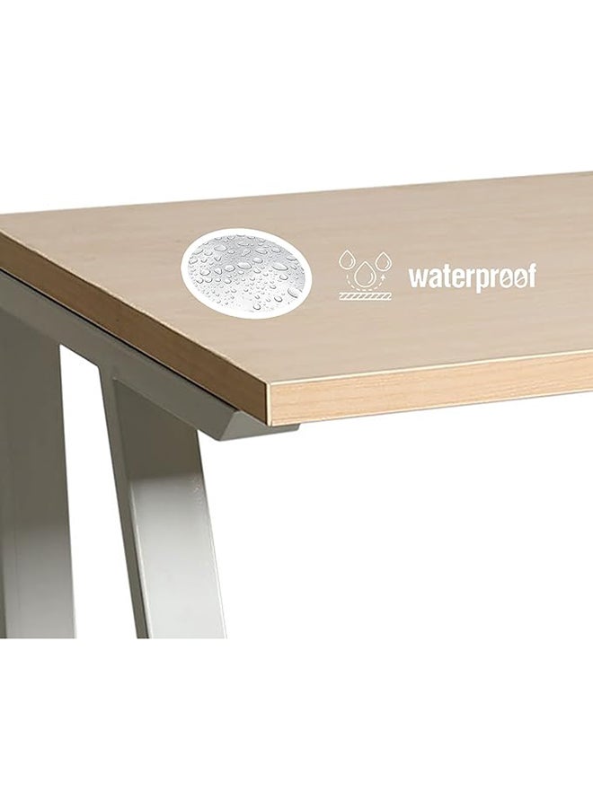RIGID Steel Workstation Desk with Wooden Top Grey 75x100x50cm  - Image 4
