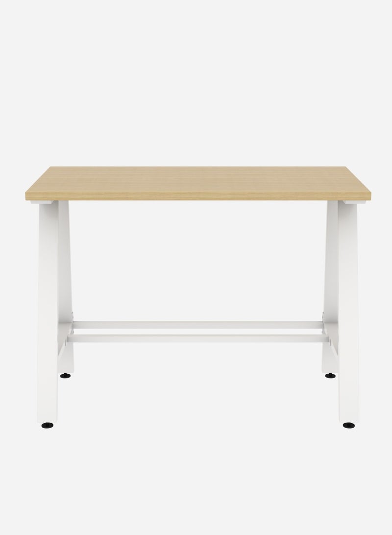 RIGID Steel Workstation Desk with Wooden Top Grey 75x100x50cm  - Image 5