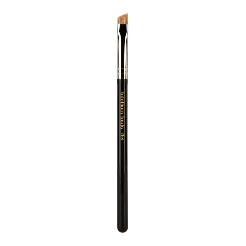 Bdellium Tools Professional Makeup Brush - Maestro Series 764 Bold Angled Brow - With Mix of Soft Synthetic & Natural Fibers, For Shaping Eyebrows (Black, 1pc)