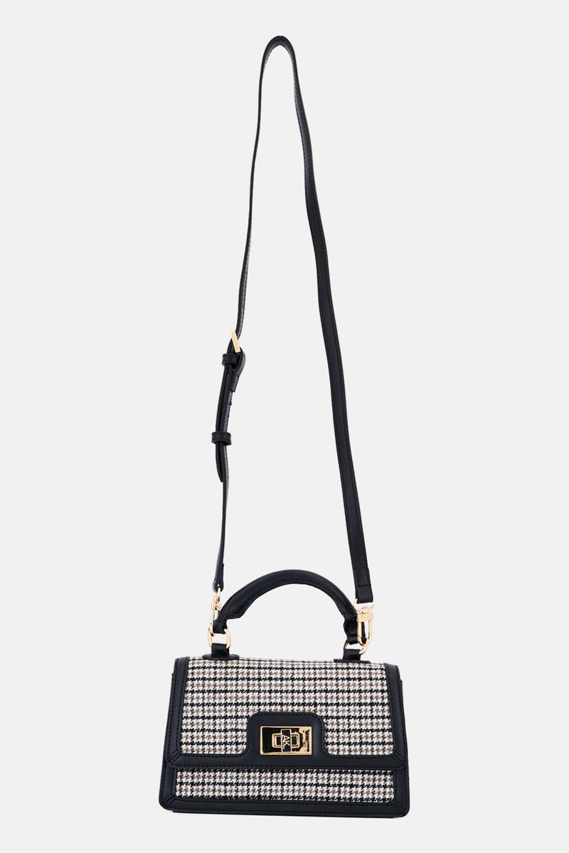 ANNE KLEIN Women Houndstooth Mini Flap Handbag, Multicolor  - Image 1