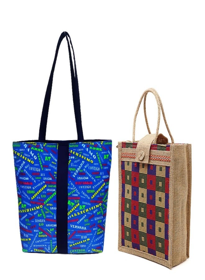ENSAC Stylish & Comfortable Shoulder bag For Women & Girls (Pack of 2) (Blue) - Image 2