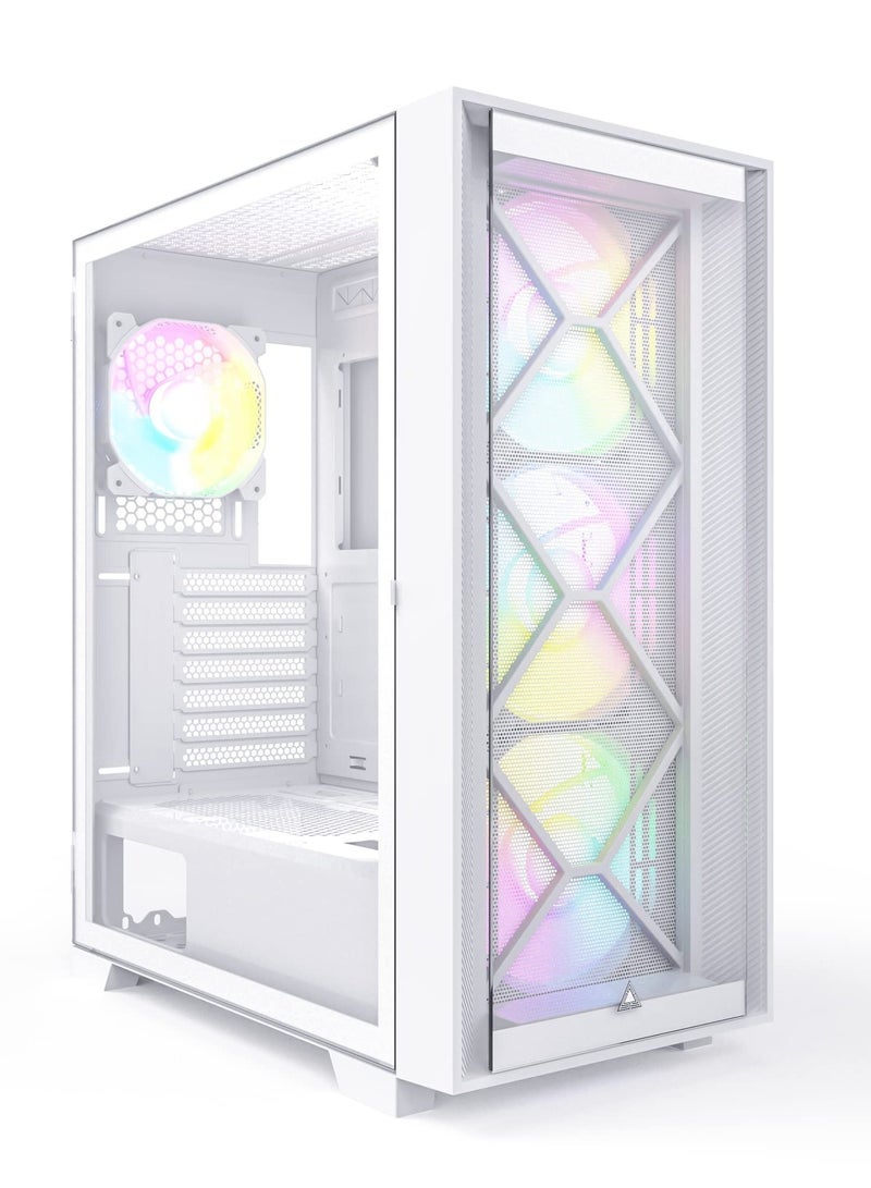 NANOTECH Candy Gaming PC - Intel Core i5-12400F Desktop Processor, 6 Cores & 12 Threads, DDR4 16GB (2*8) 3600MHz Ram, Nvidia GeForce RTX 4060 8GB GDDR6 Graphics Card, 1TB NVMe M.2 SSD, 2 Fan AIO Liquid Cooler, 750W 80 Plus Standard Power Supply, Windows 11 Pro | Wi-Fi White - Image 2