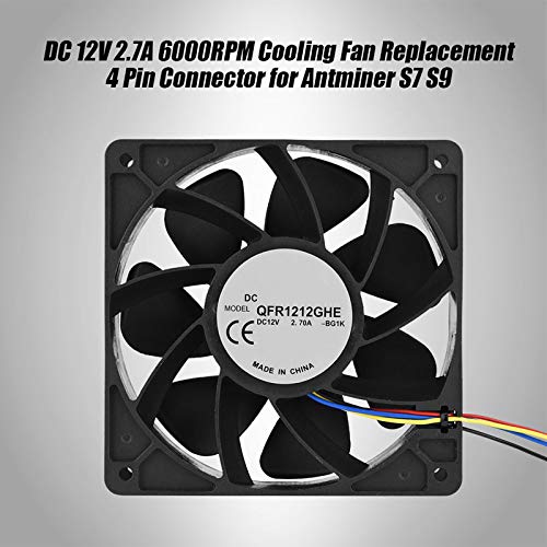 fosa مروحة تبريد بديلة 12 فولت 2.7 أمبير 6000 دورة في الدقيقة مع موصل 4 دبابيس لجهاز Antminer S7 S9 مع مستشعر السرعة - Image 5