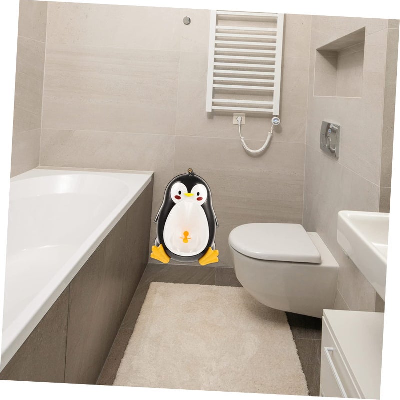 Wall Mounted Baby Potty Training Toilet Boys Toddler Urinal Abs Black - Image 5
