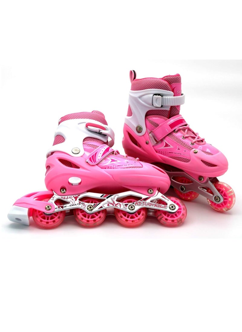 DubaiGallery - Kids Roller Skate Shoes Single/Double Wheels Retractable Skateboarding Rollerblades Outdoor for Boys and Girls Pulley Shoes - Image 1