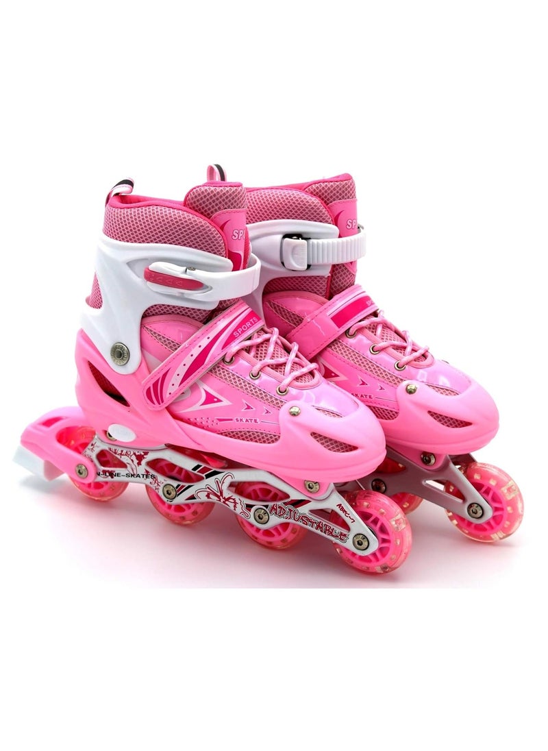 DubaiGallery - Kids Roller Skate Shoes Single/Double Wheels Retractable Skateboarding Rollerblades Outdoor for Boys and Girls Pulley Shoes - Image 1