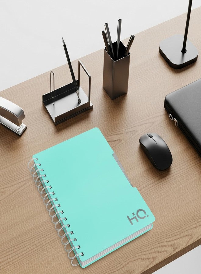 HQ Navneet HQ | 5-Subject Book - Mint Green with PP cover | For office and personal use | Wiro/Spiral Bound | Single Line | B5 Size - 17.6 cm x 25 cm | 300 Pages | Pack of 1 - Image 5