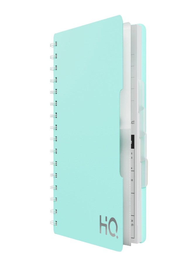 HQ Navneet HQ | 5-Subject Book - Mint Green with PP cover | For office and personal use | Wiro/Spiral Bound | Single Line | B5 Size - 17.6 cm x 25 cm | 300 Pages | Pack of 1 - Image 1