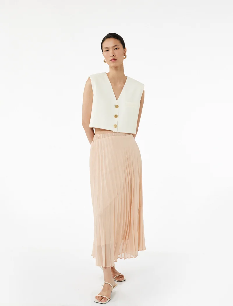 KOTON Pleated Midi Skirt