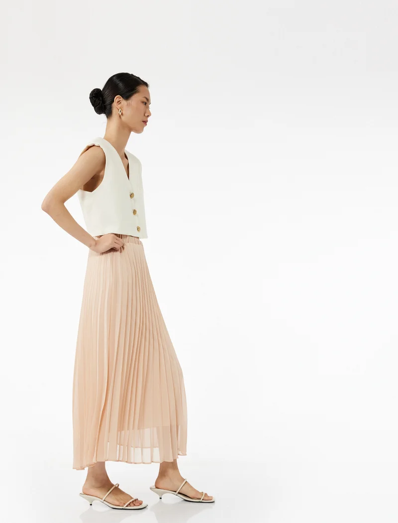 KOTON Pleated Midi Skirt