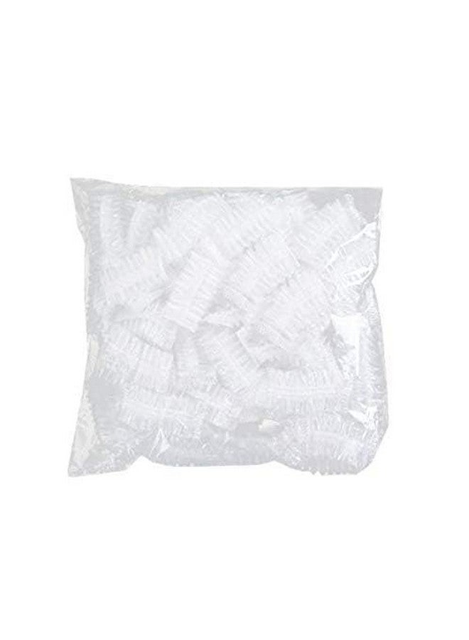 HUBTURE Clear Waterproof Ear Protectors - 100-Pack Disposable Ear Covers for Hair Dye, Shower, Hair Treatments, and Care - Durable PE Material, Universal Fit, Lightweight and Portable - Image 2