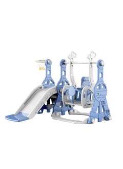 RBWTOYS RBWTOYS- 3 in 1 Swing and slide for Kids indoor Toddler Climber and Swing Set with Basketball Hoops  - Image 1