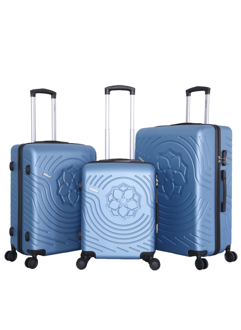 STARLIFE 3 Piece ABS Hard side Trolley Luggage Set Spinner Wheels with Number Lock  - Image 1
