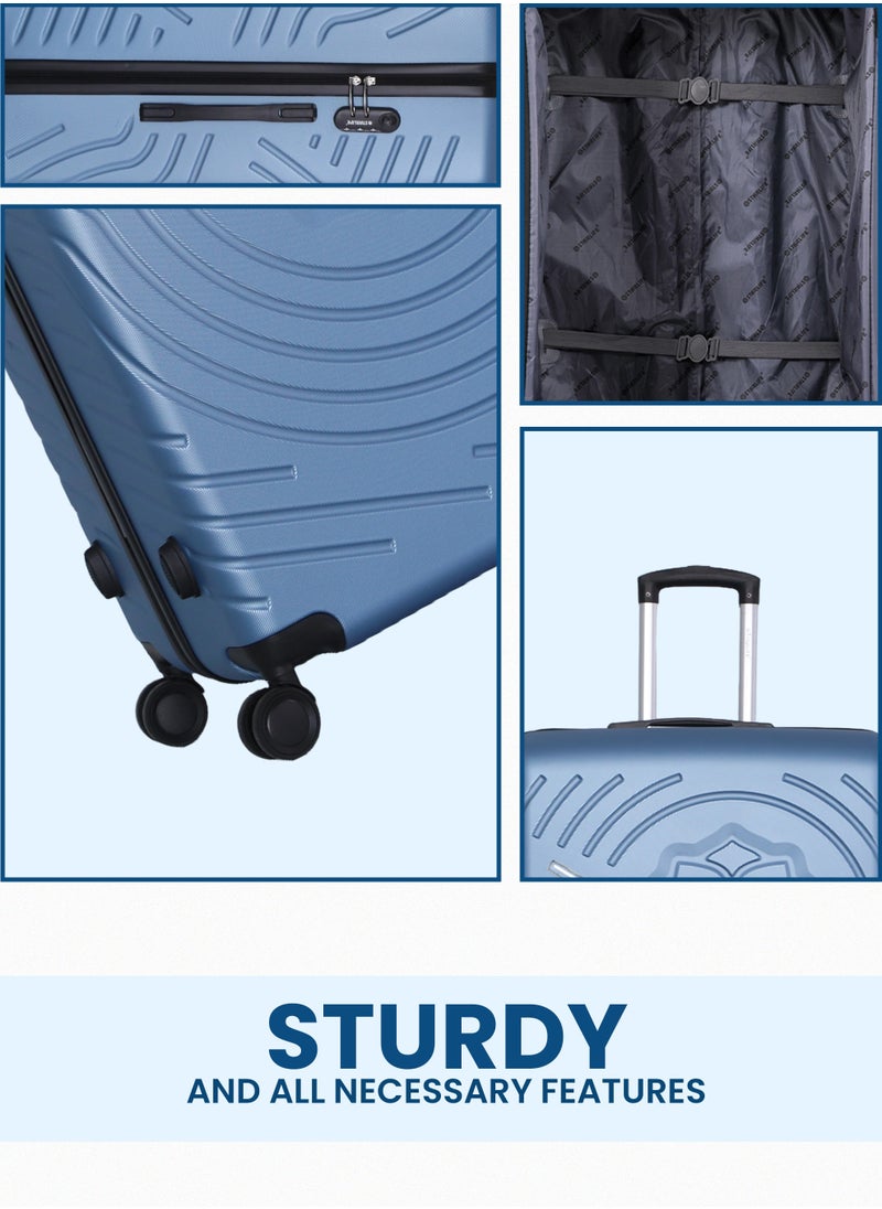STARLIFE 3 Piece ABS Hard side Trolley Luggage Set Spinner Wheels with Number Lock  - Image 4