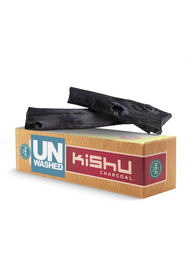 Kishu Charcoal Unwashed - 2 Regular Sticks For Pitchers. The Only Certified & Tested Charcoal Water Purifier. Absorbs Toxins.