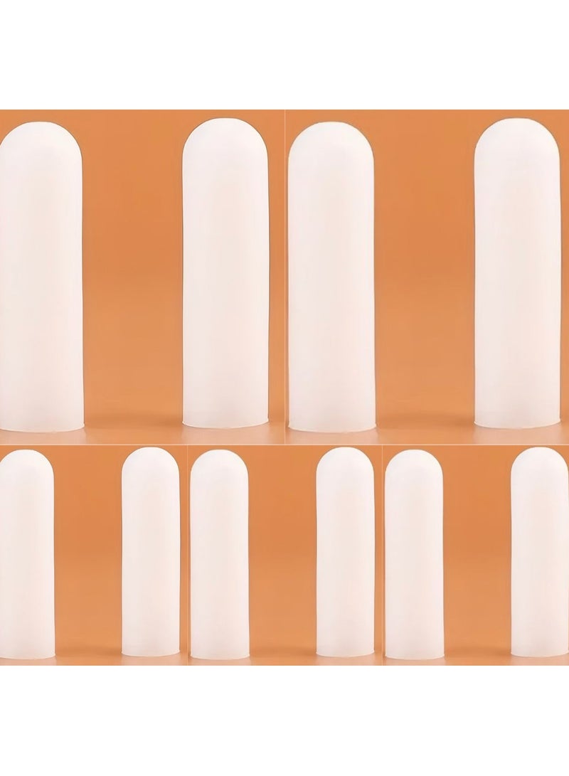 يوكانبي 10 قطع من واقي الأصابع، غطاء أطراف الأصابع من السيليكون سهل الارتداء والإزالة، قابل للقص، لحماية الأصابع الجافة والمتشققة - Image 1