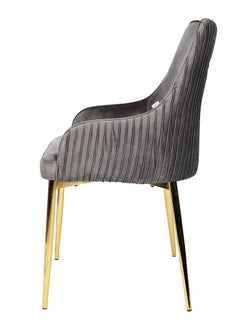 LANNYHOME Jeffcoco Furniture Modern Minimalist Luxury Stainless Steel Dining Chair with Velvet Upholstery - Elegant and Comfortable  - Image 2