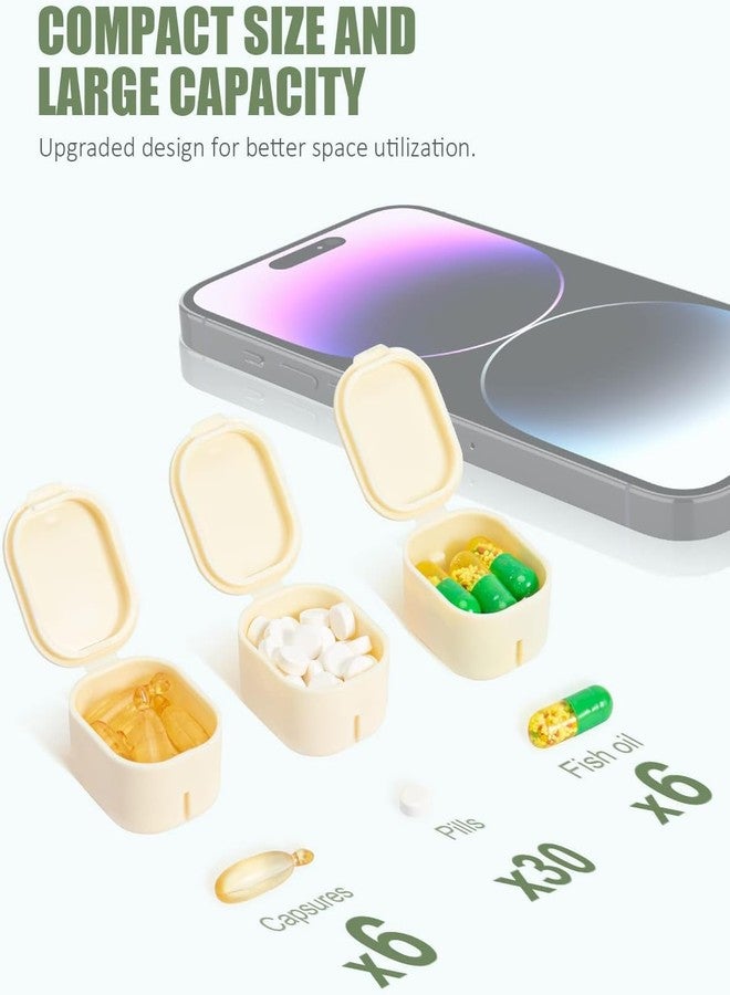 Hidak 8 Compartments Medicine Organizer, Vitamin Holder, Travel Strong Protection Mini Pill Container, for Pocket Purse for Daily Pill Storage Box, Cod Liver Oil for Travel (Multi Color - Image 4