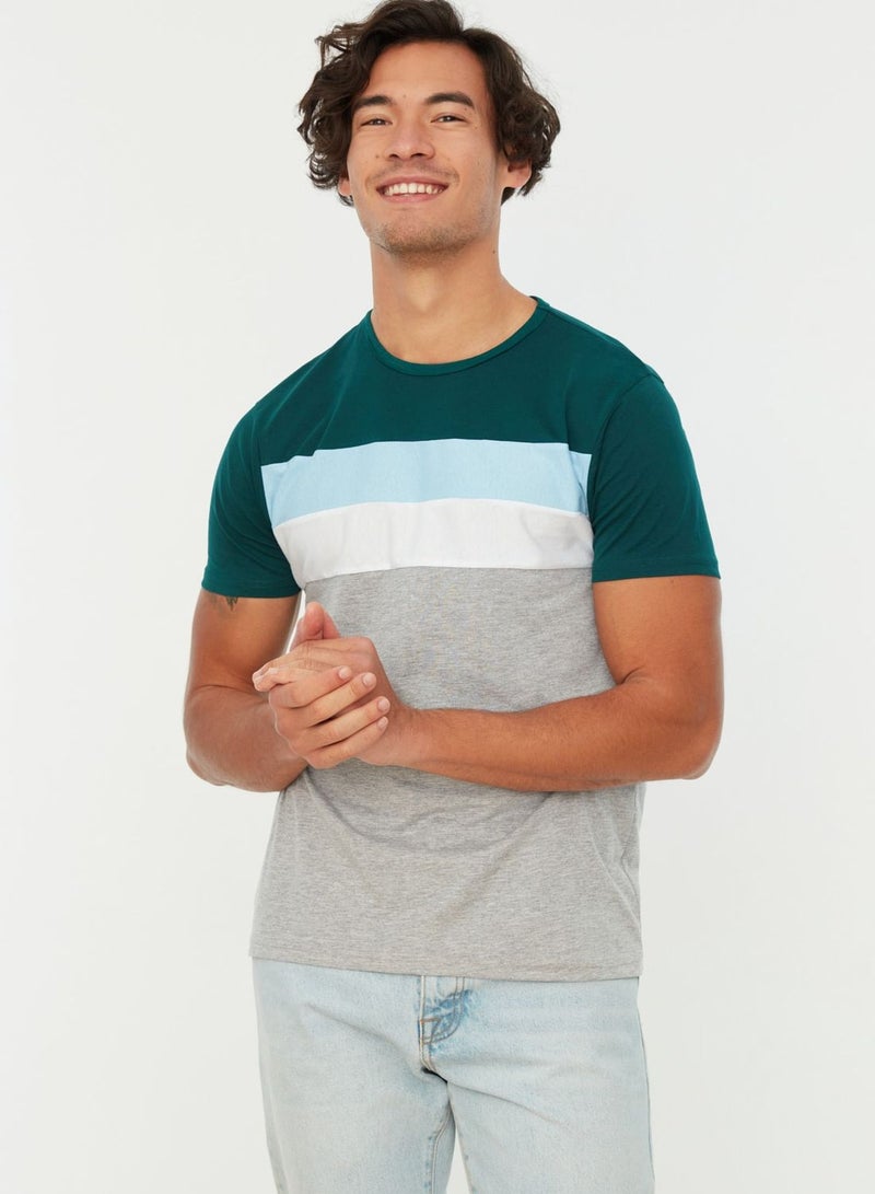 trendyol Color Block Crew Neck T-Shirt - Image 1