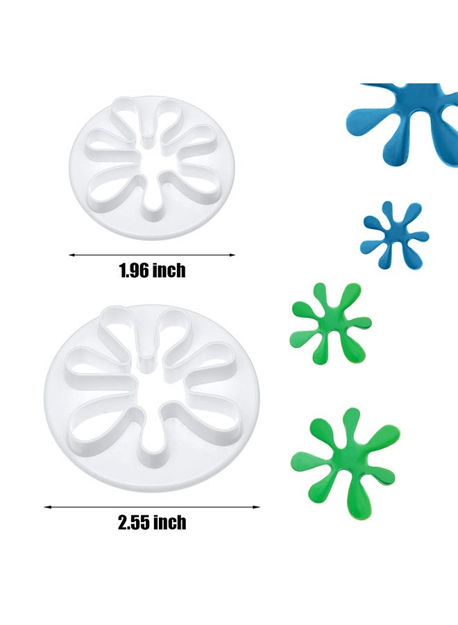 6 Pcs Splatter Paint Cookie Chocolate Fondant Mold Set, Mini Baking Molds for Cake Cupcake Topper Decoration, Sugar Cookie & Polymer Clay Crafting, Kitchen DIY Baking Tools - Image 2